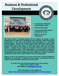 Business & Professional Development NMHS Program Flier